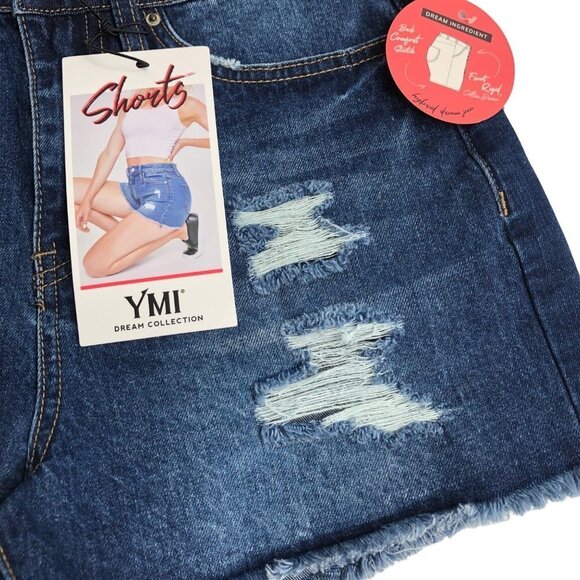 YMI Hybrid Dream High Rise Frayed Hem Shorts SZ 3/26 NWT - Picture 2 of 4